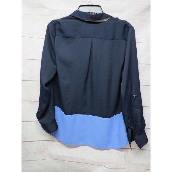 Lot of 2 Talbots Petite Size 10 Medium Blue Velour Blazer & Blouse Top - Picture 10 of 12